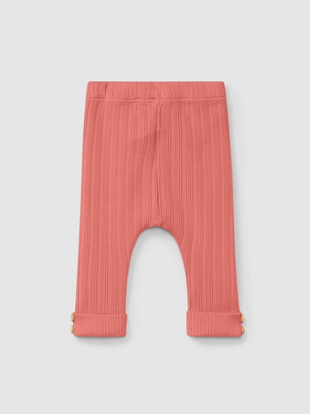 Ribbed jersey leggings Ribbed jersey leggings