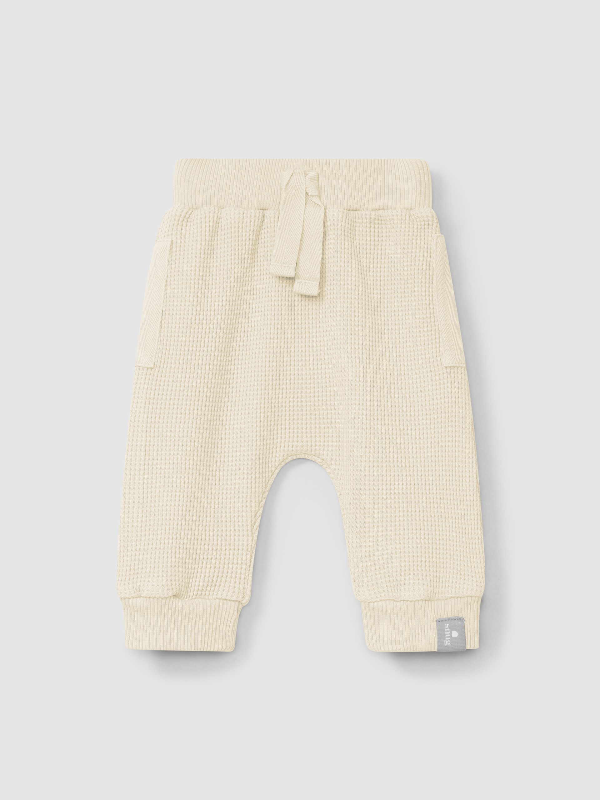 Pantalón pull-up en punto gofre