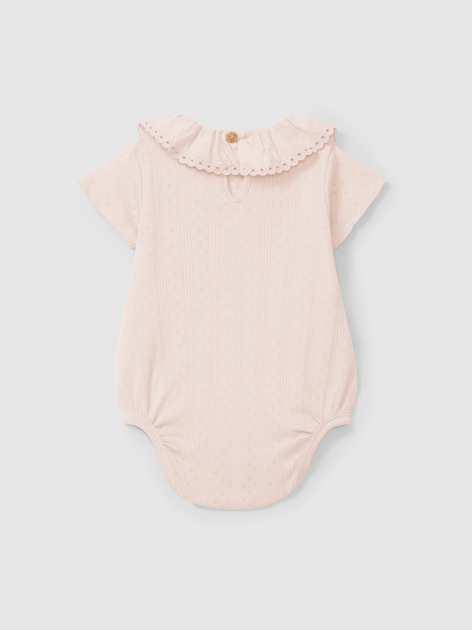 Body ajour com gola de folho bordado inglês