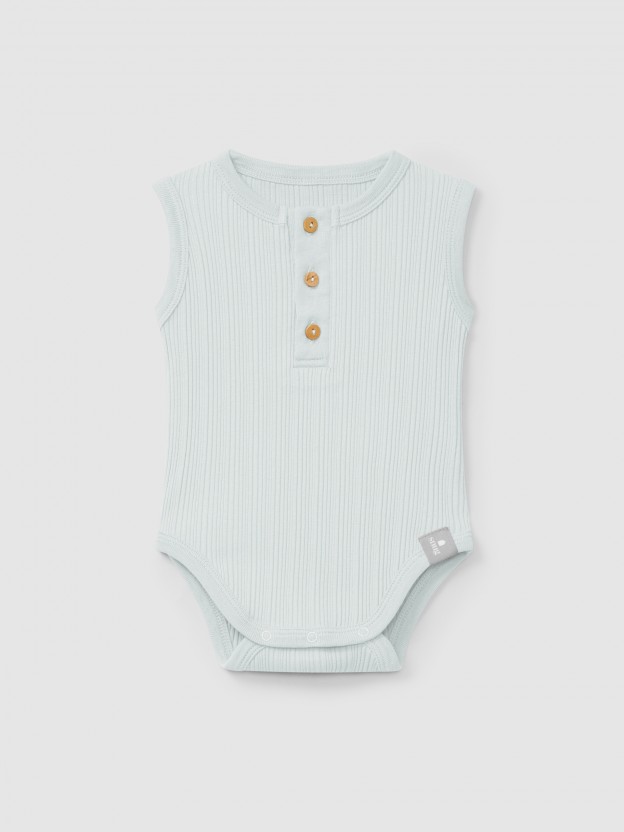 Body singlet em malha canelada Body singlet em malha canelada