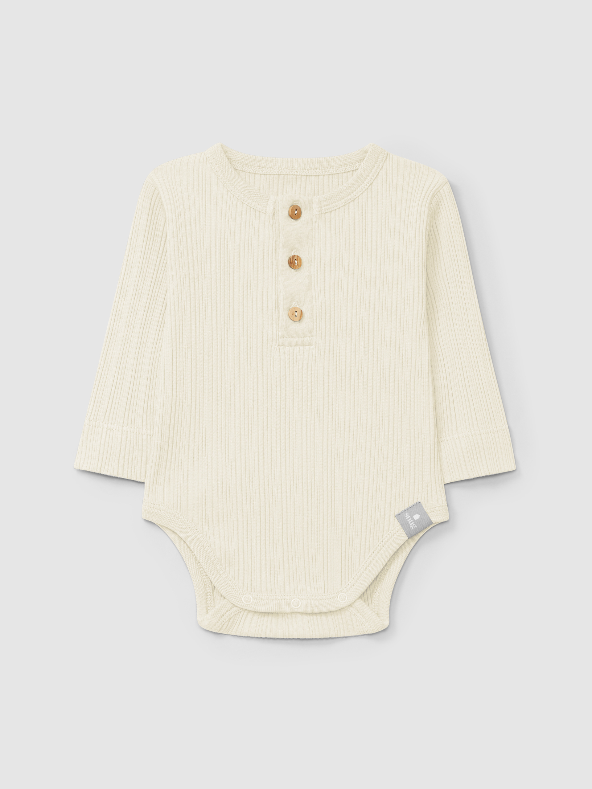 Long-sleeve bodysuit in ribbed jersey