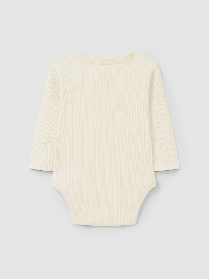 Long-sleeve bodysuit in ribbed jersey Long-sleeve bodysuit in ribbed jersey