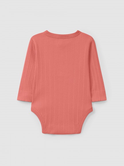 Long-sleeve bodysuit in ribbed jersey Long-sleeve bodysuit in ribbed jersey
