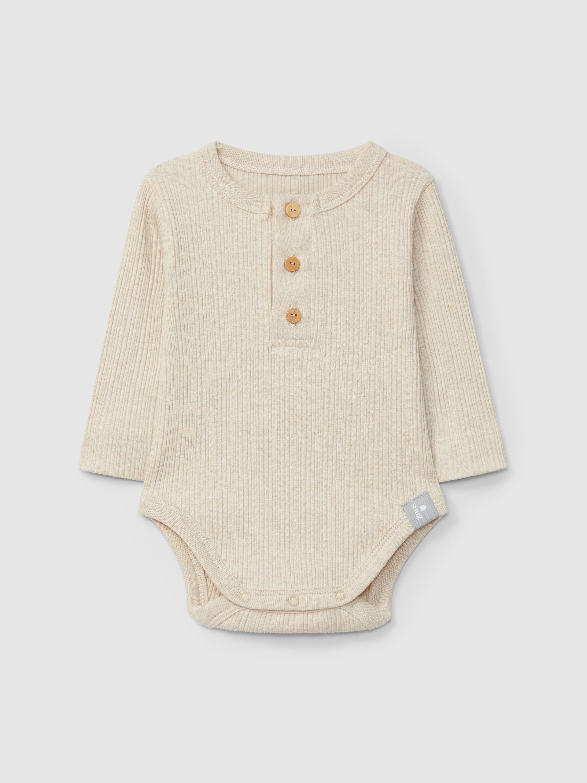 Long-sleeve bodysuit in ribbed jersey