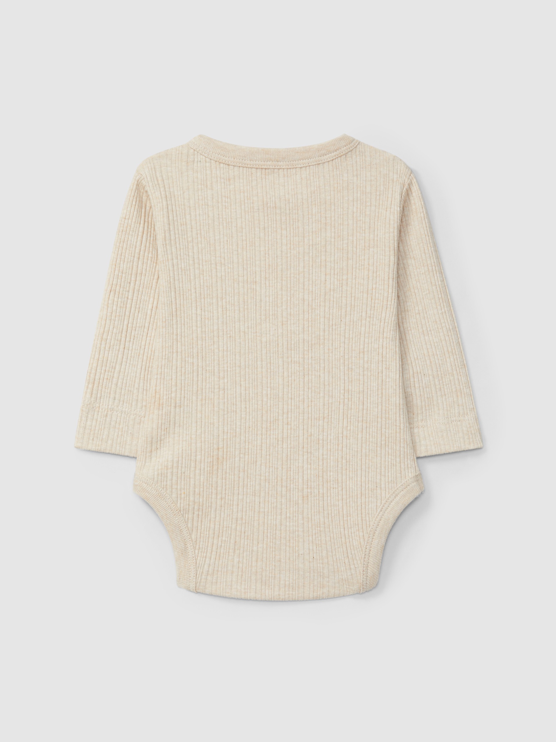 Long-sleeve bodysuit in ribbed jersey