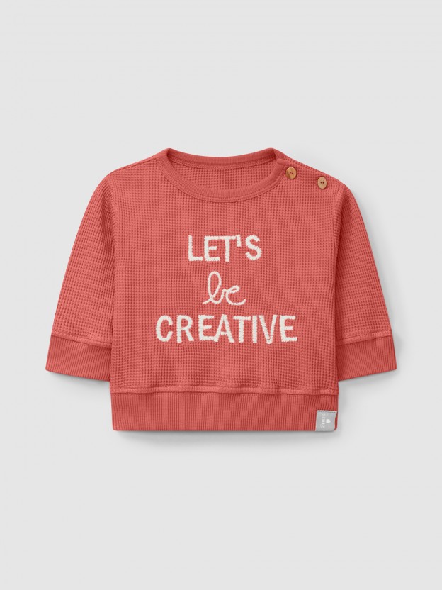 "Let s be creative" sweater