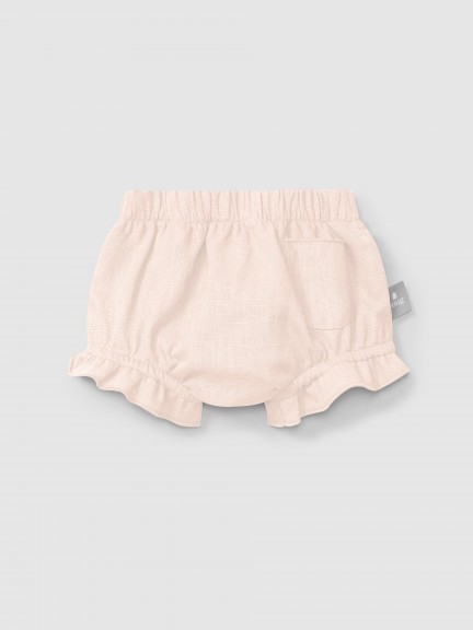 Tapa fraldas pull-up lisos em linho com algodo