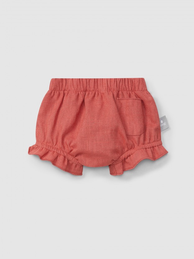 Tapa fraldas pull-up lisos em linho com algodão Tapa fraldas pull-up lisos em linho com algodão