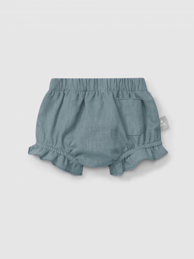 Tapa fraldas pull-up lisos em linho com algodão Tapa fraldas pull-up lisos em linho com algodão