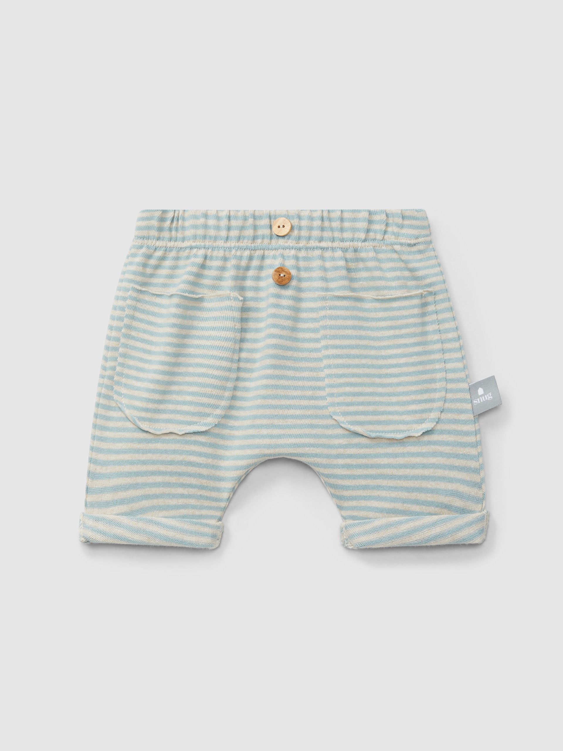 Calções de riscas em algodão