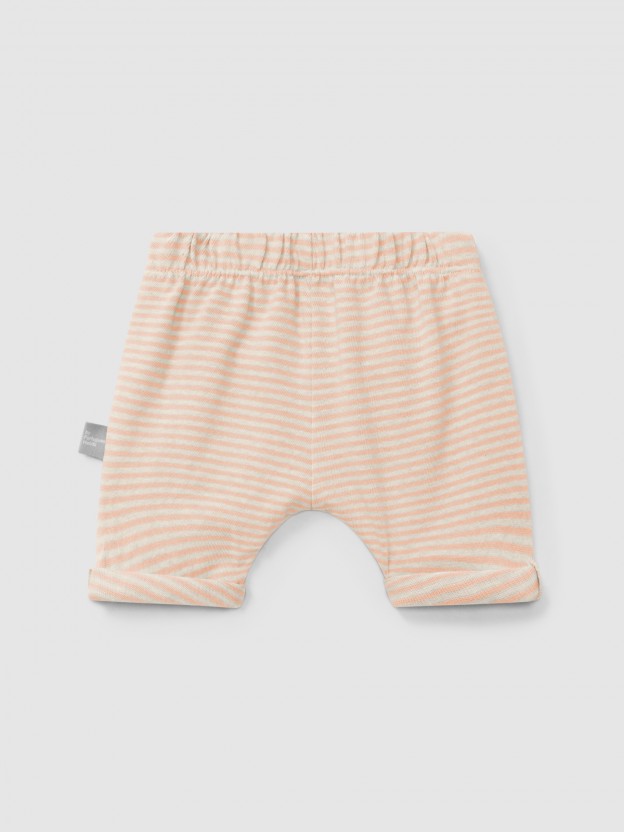 Pantaln Corto de algodn a rayas