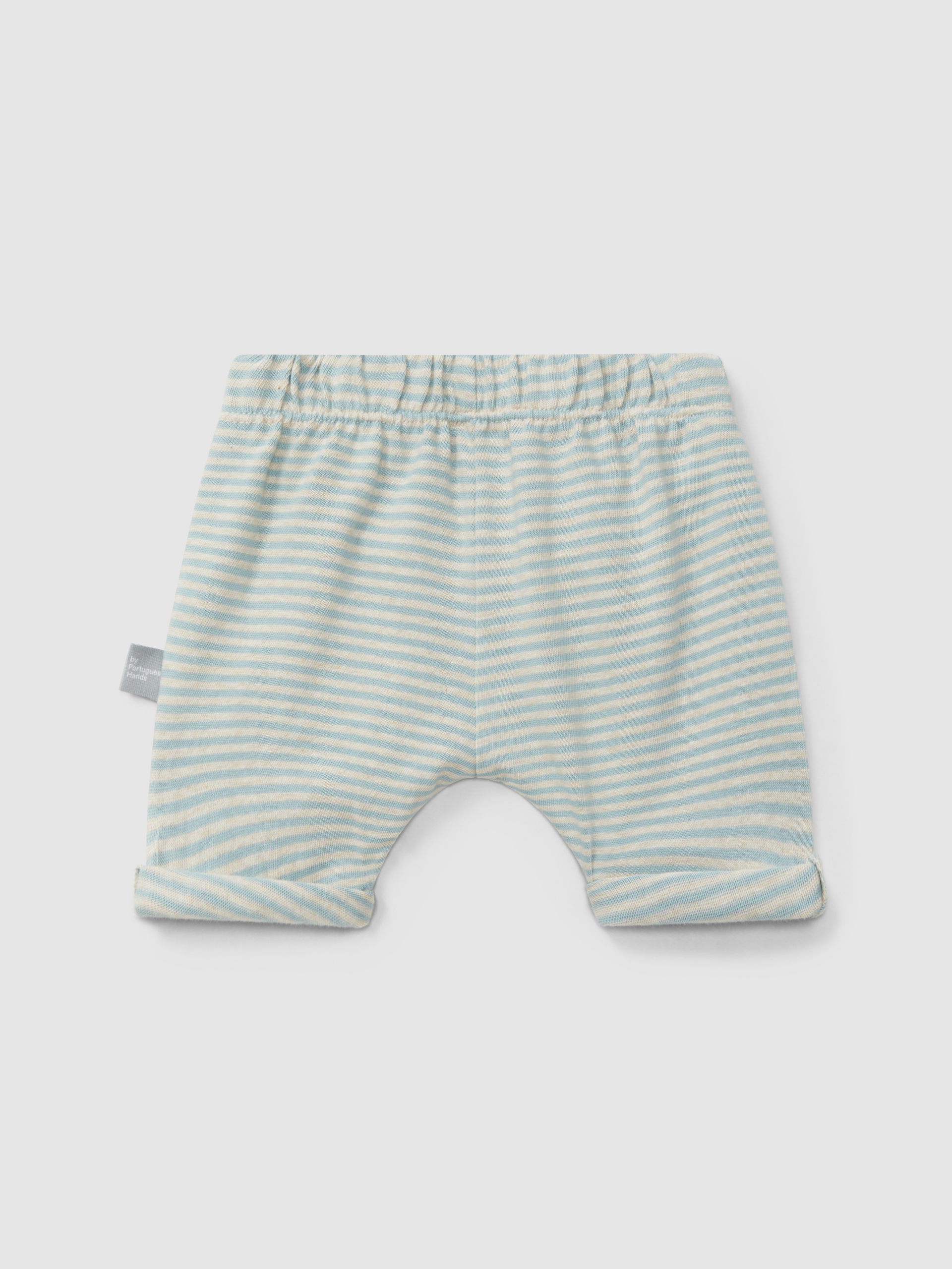 Calções de riscas em algodão