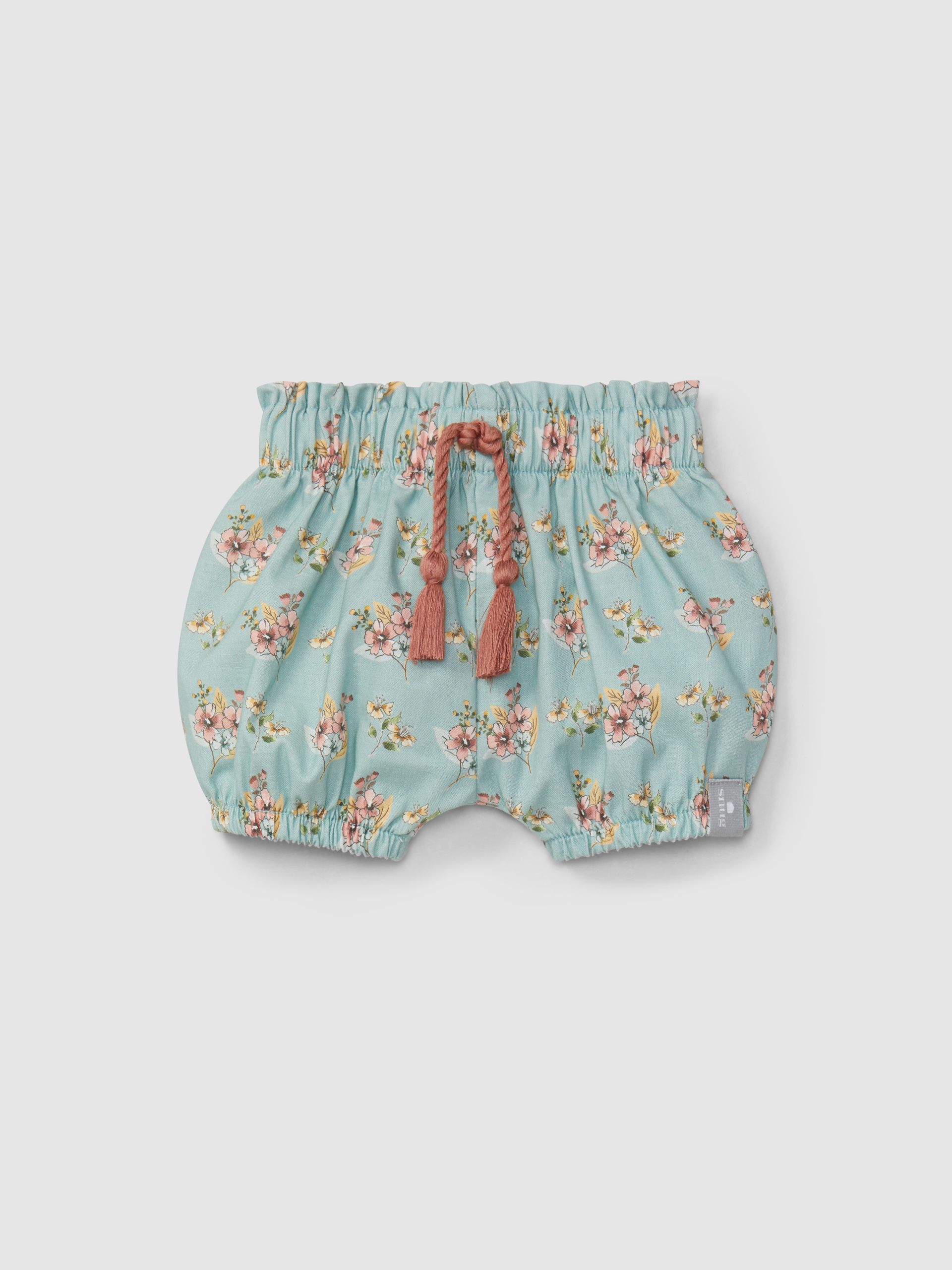 Calções pull-up estampado floral