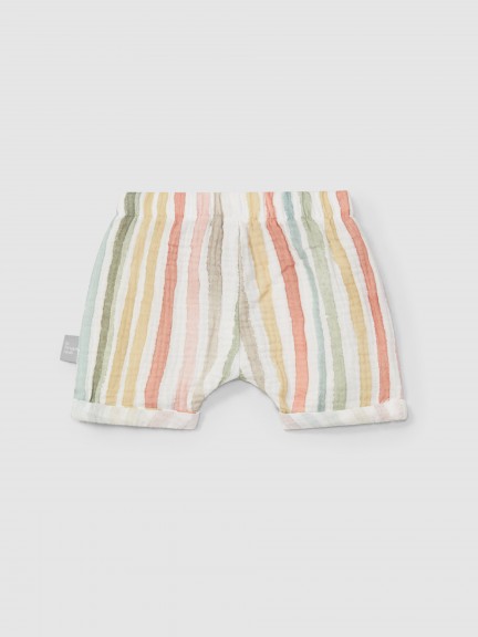 Multi-colour striped pull-up shorts Multi-colour striped pull-up shorts