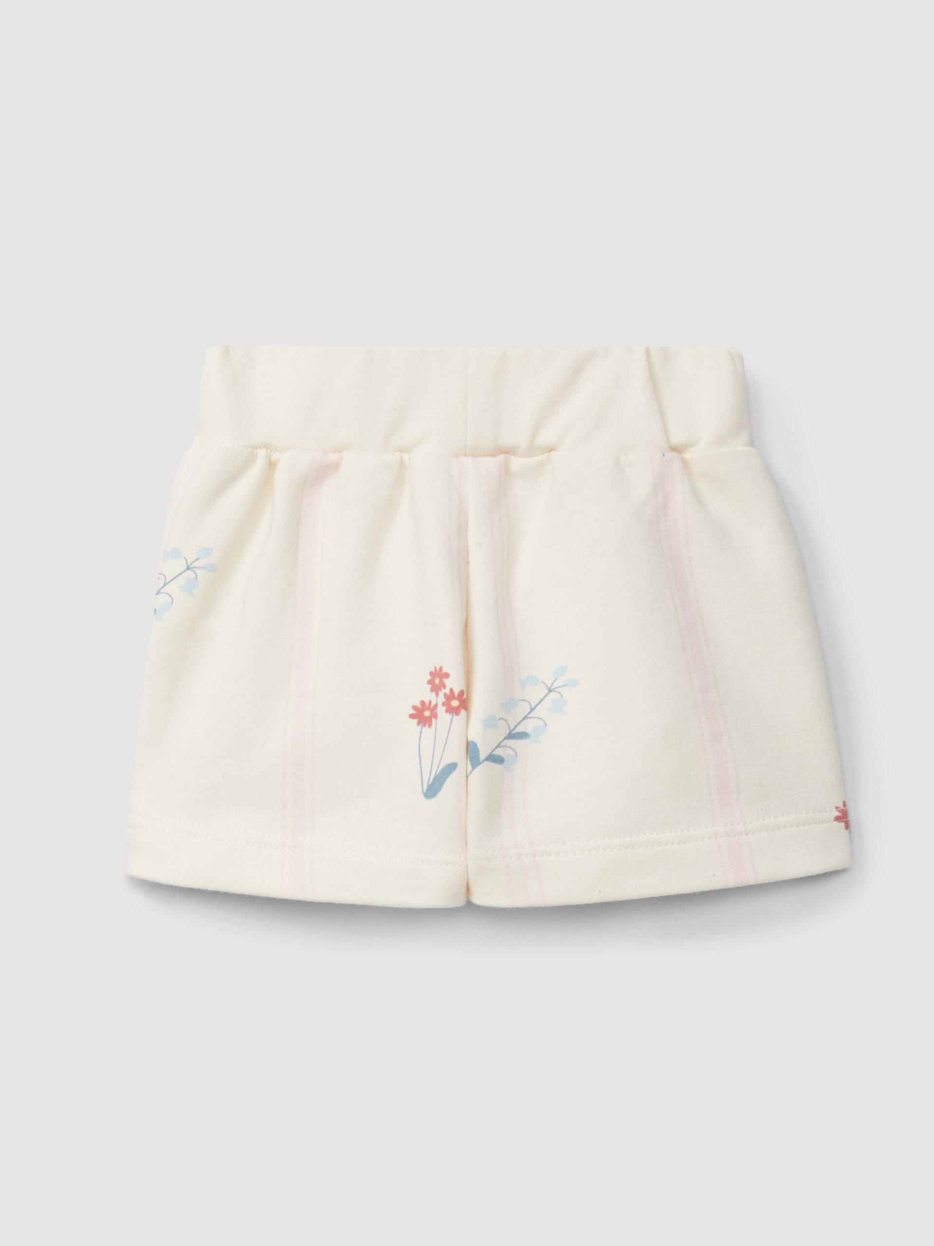 Calções pull-up em felpa estampada