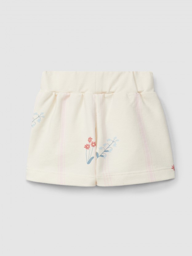 Cales pull-up em felpa estampada