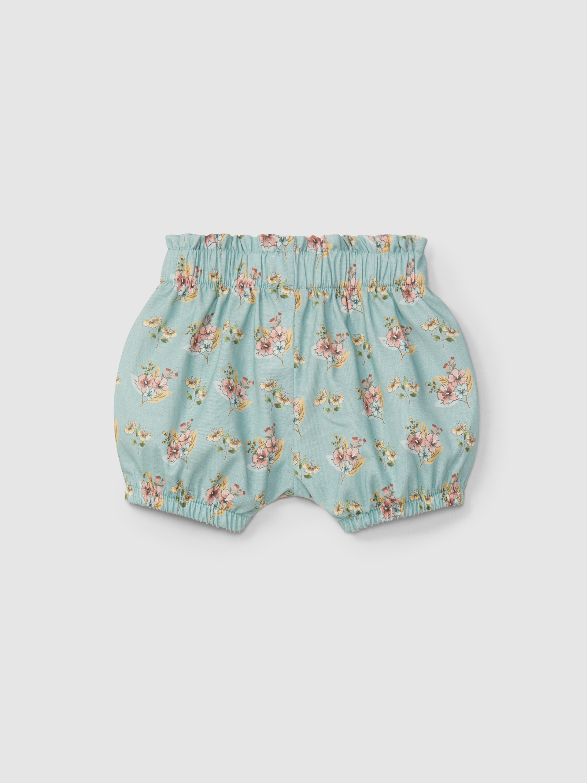 Calções pull-up estampado floral
