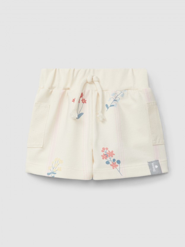 Cales pull-up em felpa estampada