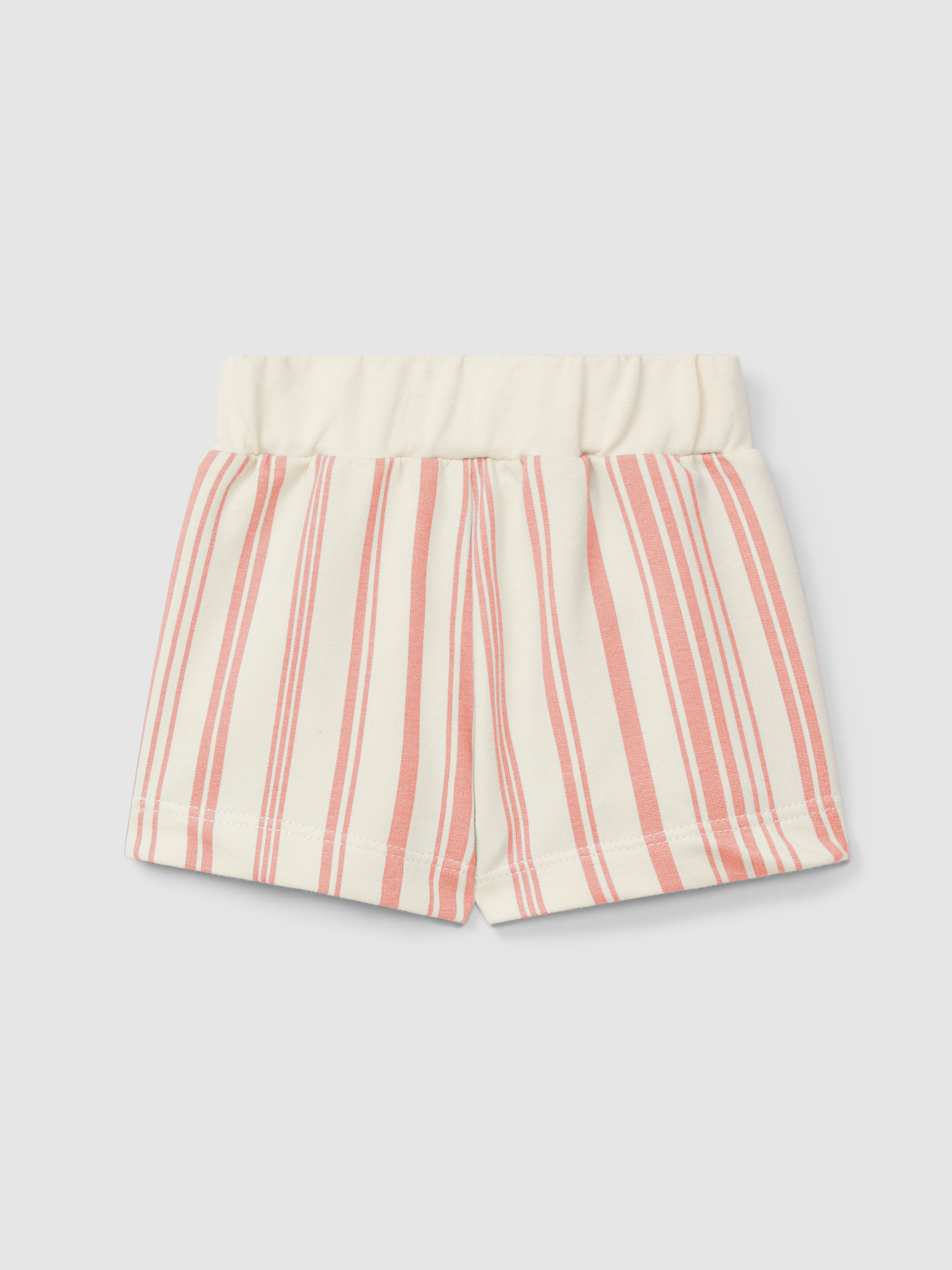 Printed plush pull-up shorts