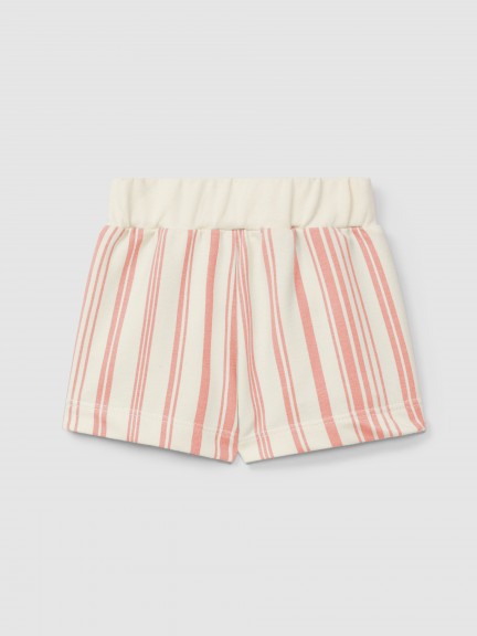 Printed plush pull-up shorts Printed plush pull-up shorts