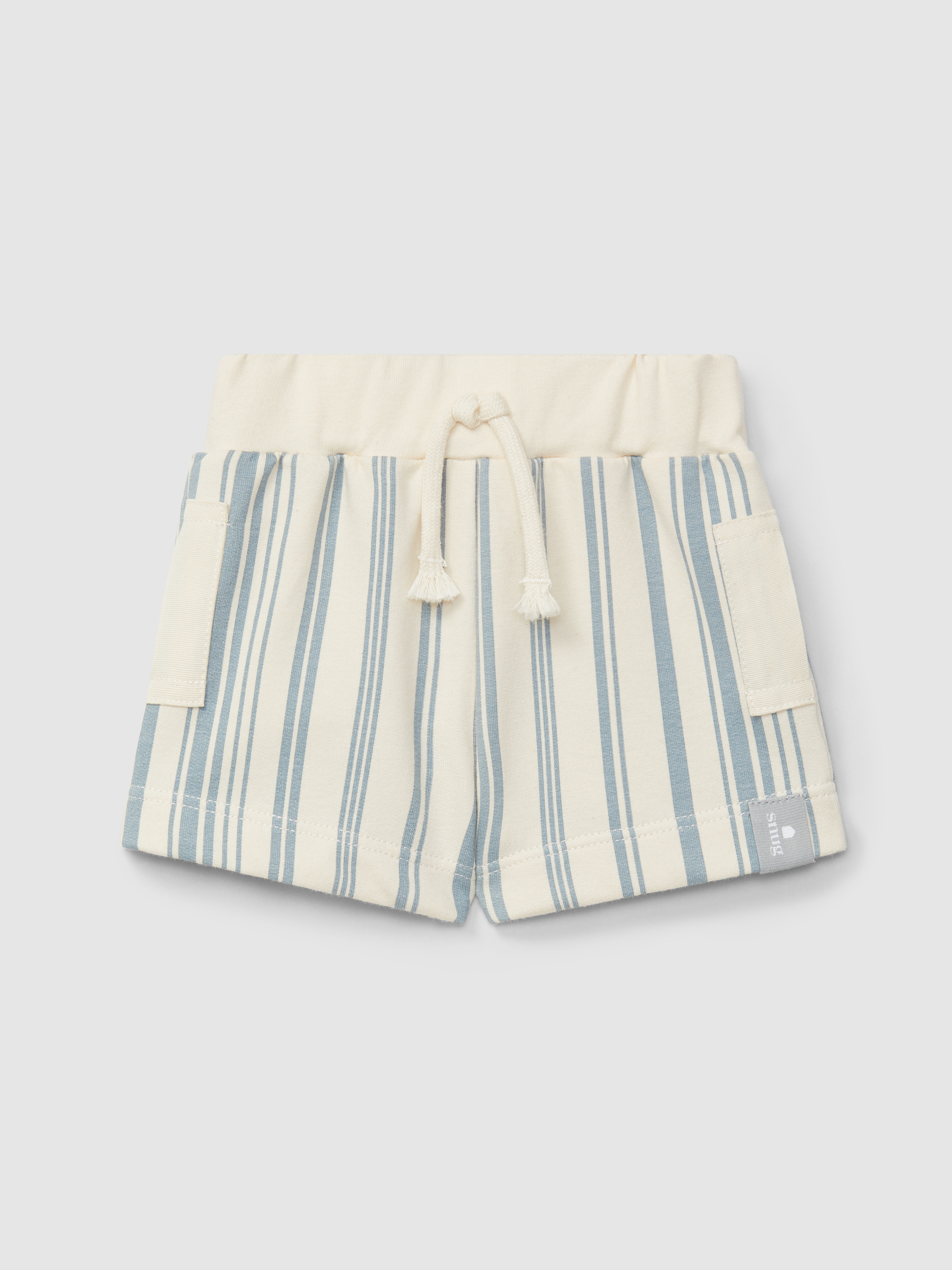 Calções pull-up em felpa estampada