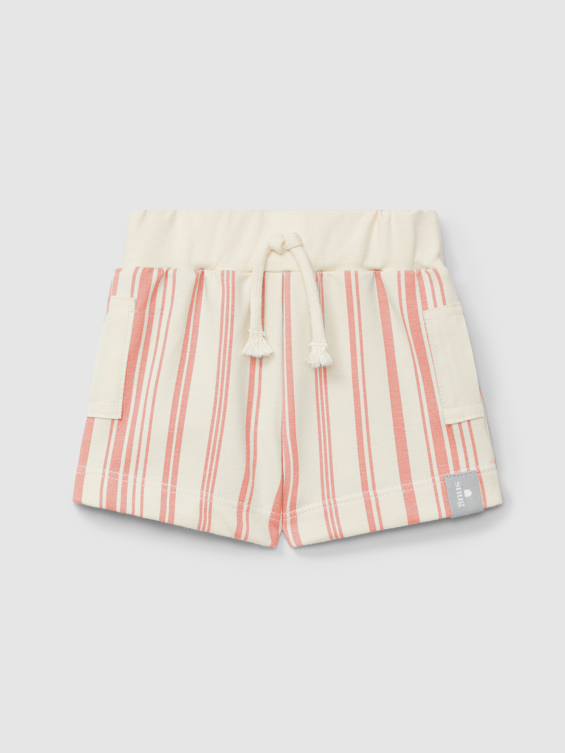 Printed plush pull-up shorts