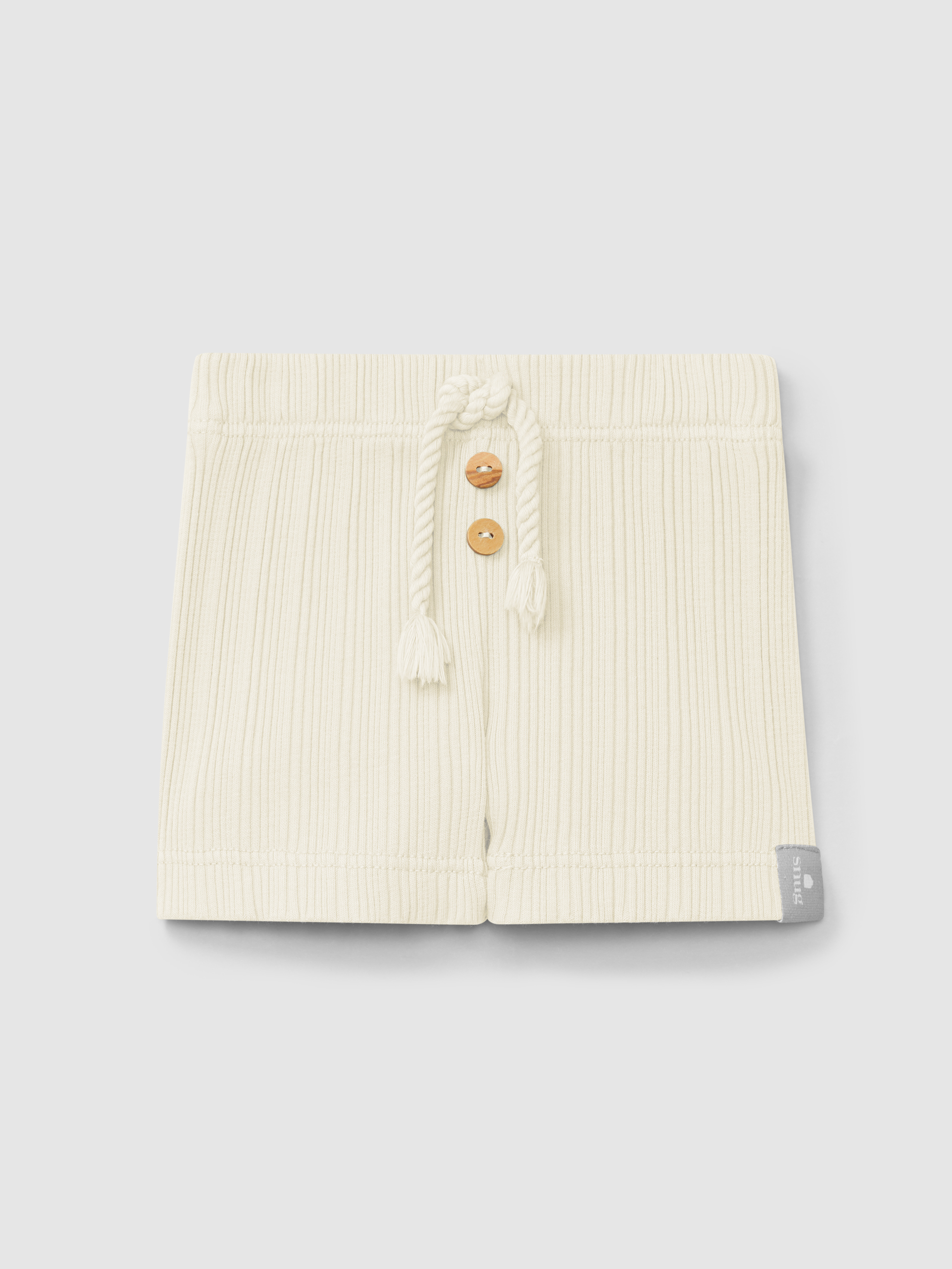 Ribbed jersey pull-up shorts