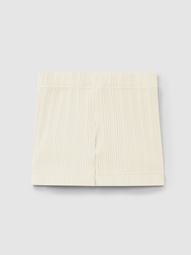 Ribbed jersey pull-up shorts Ribbed jersey pull-up shorts