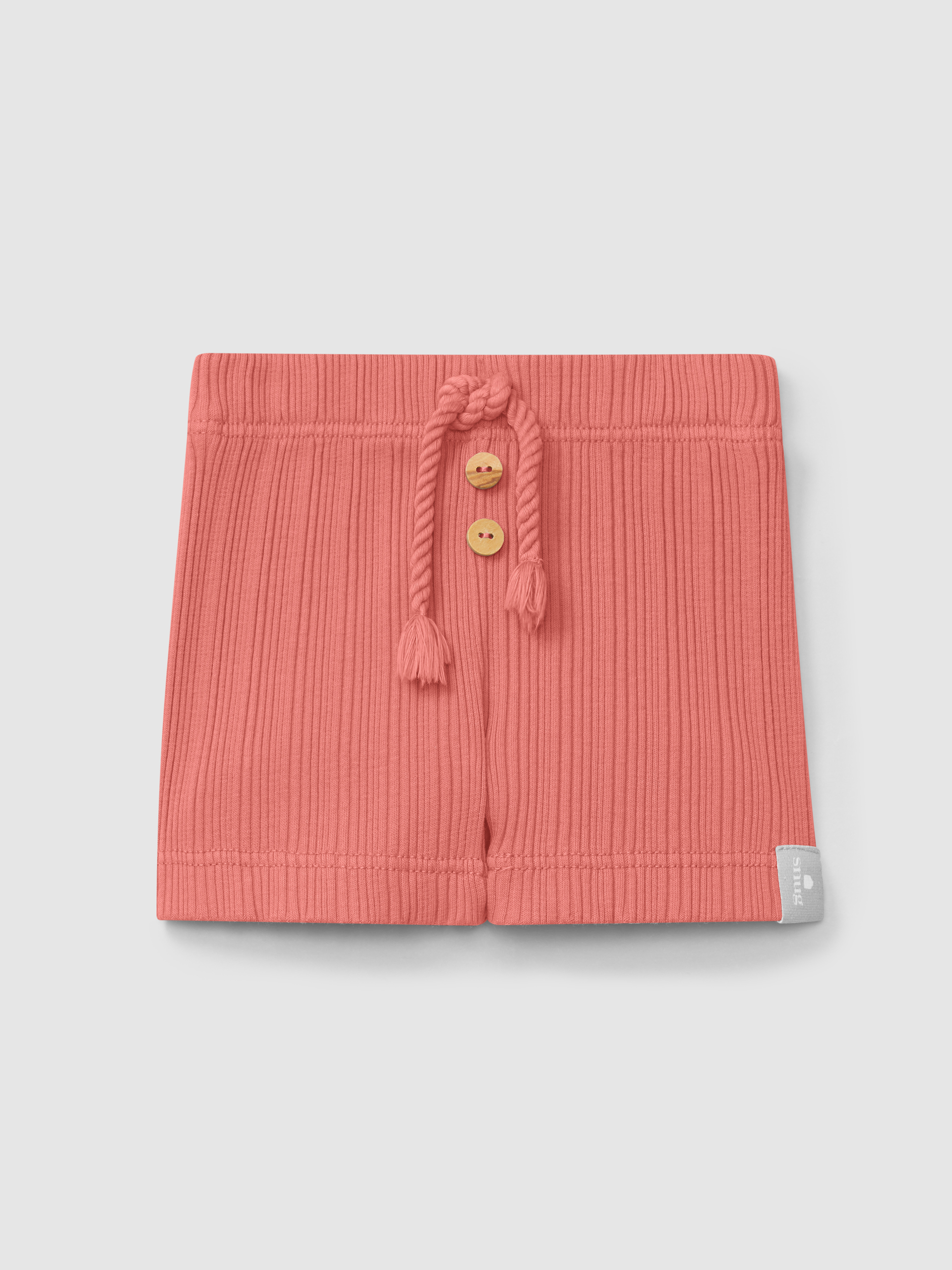 Ribbed jersey pull-up shorts