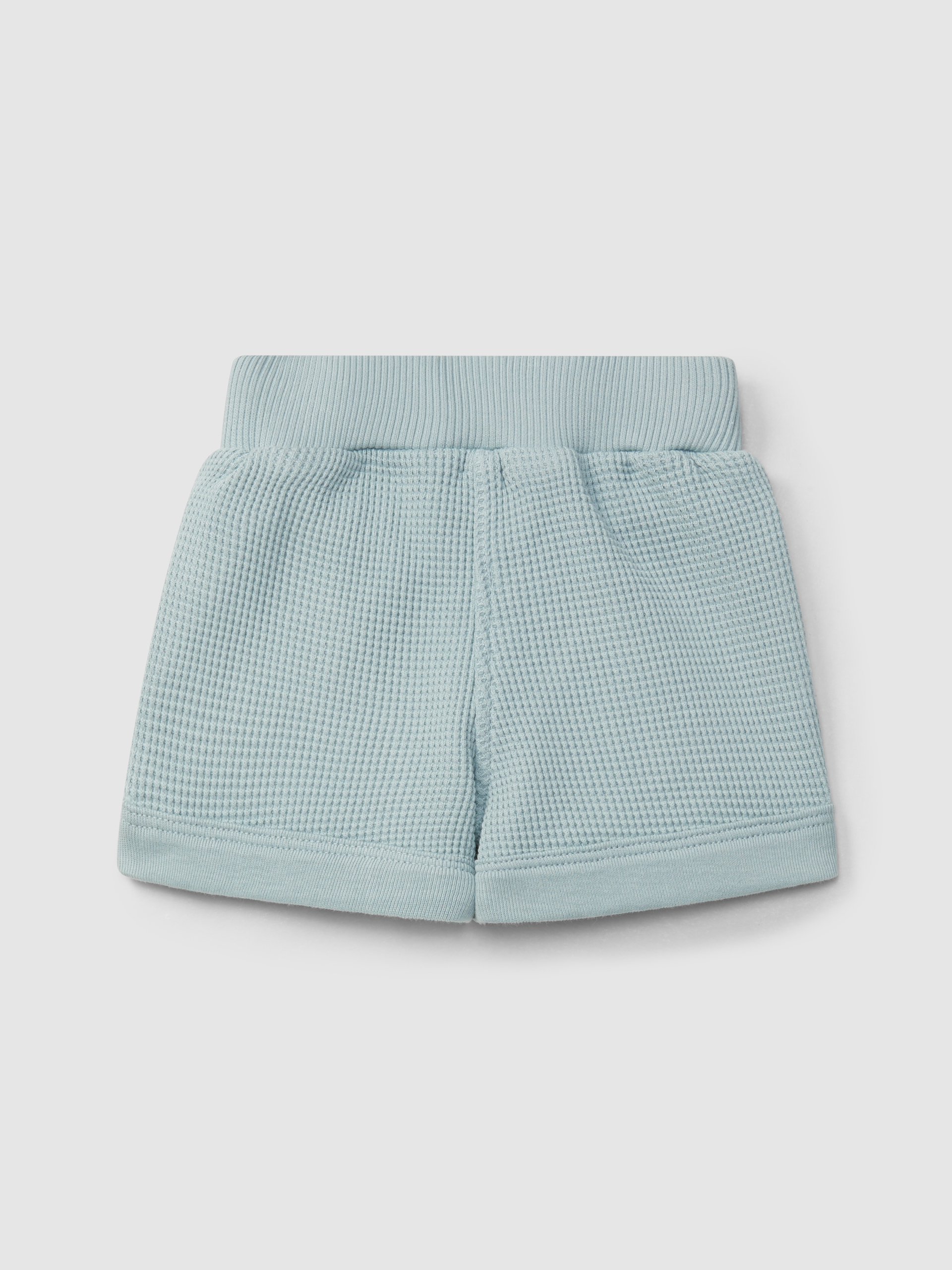 Waffle weave pull-up shorts
