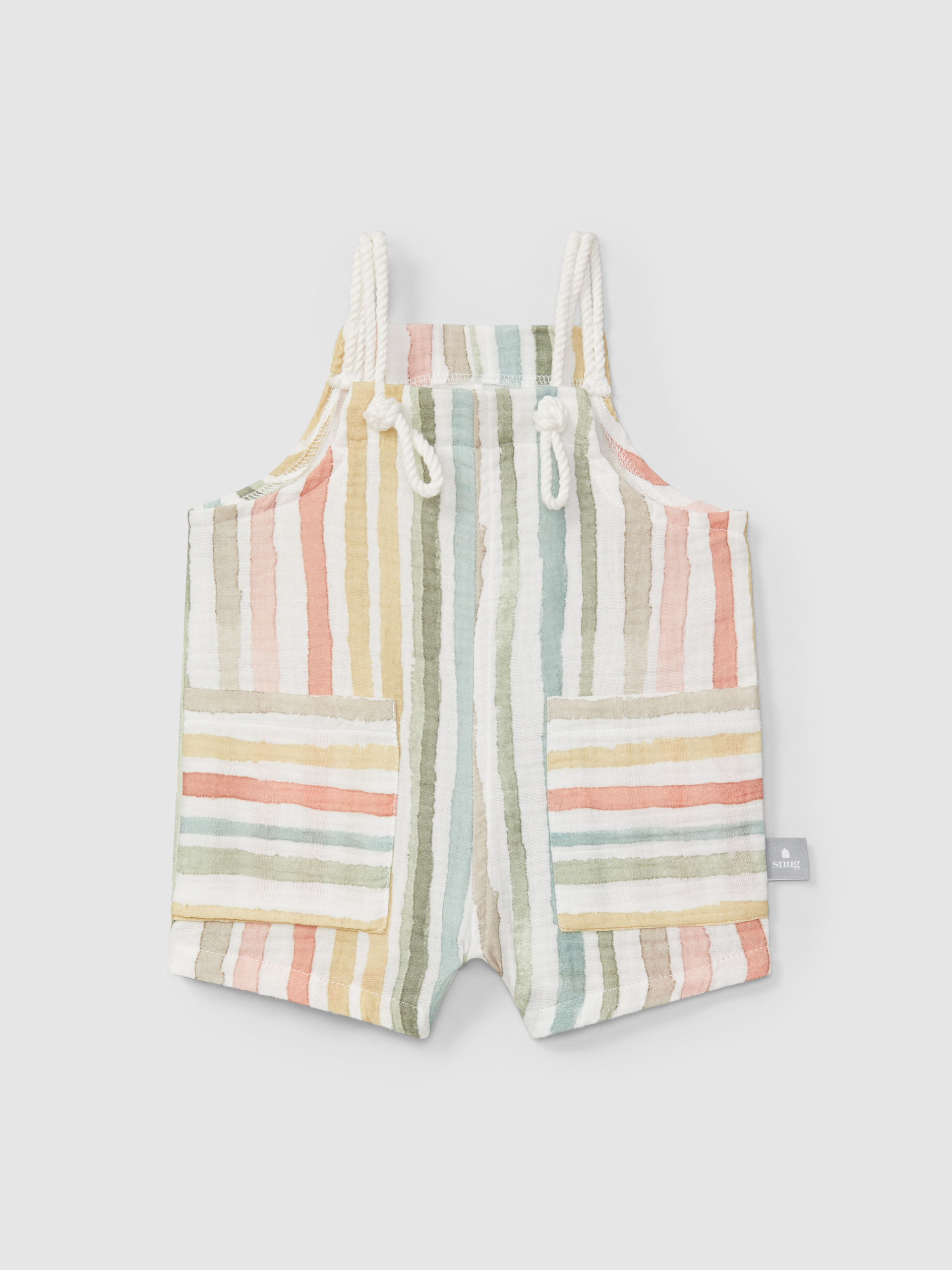 Calções de peito riscas multicolor