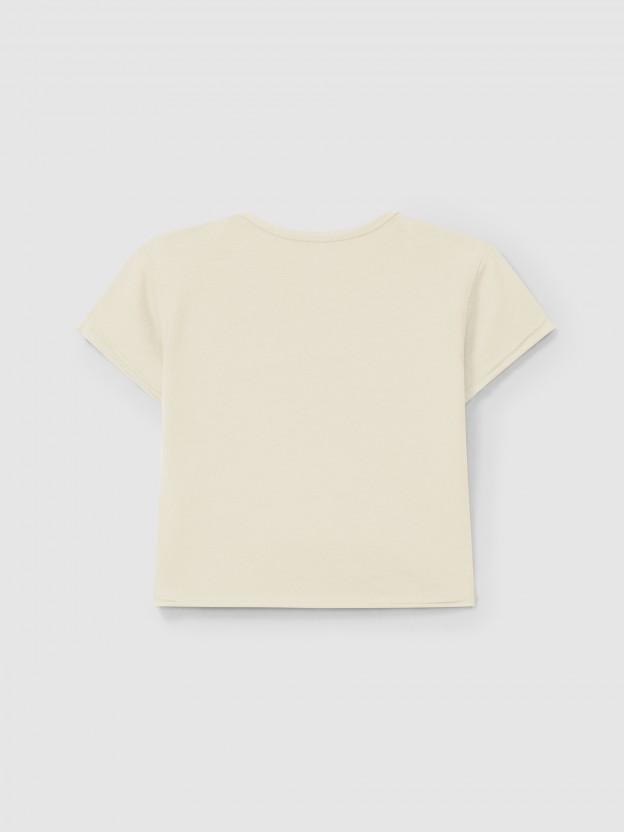 T-shirt com bolso lisa T-shirt com bolso lisa