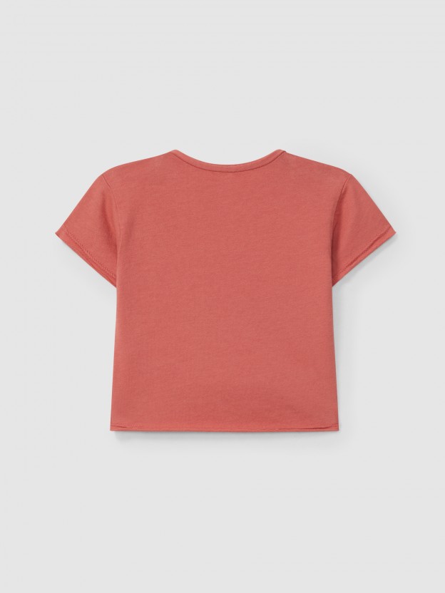 T-shirt com bolso lisa T-shirt com bolso lisa