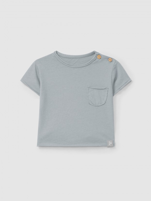 Plain T-shirt with pocket Plain T-shirt with pocket