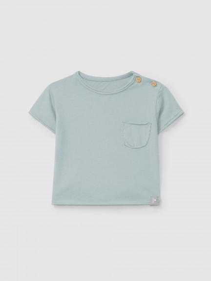Plain T-shirt with pocket