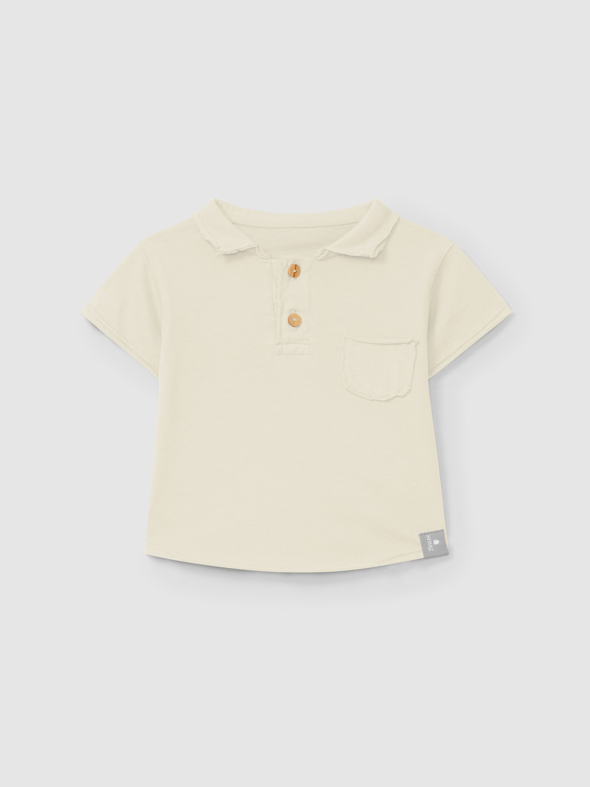Plain polo shirt with pocket