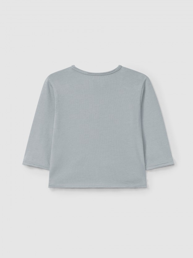 Longsleeve com bolso lisa