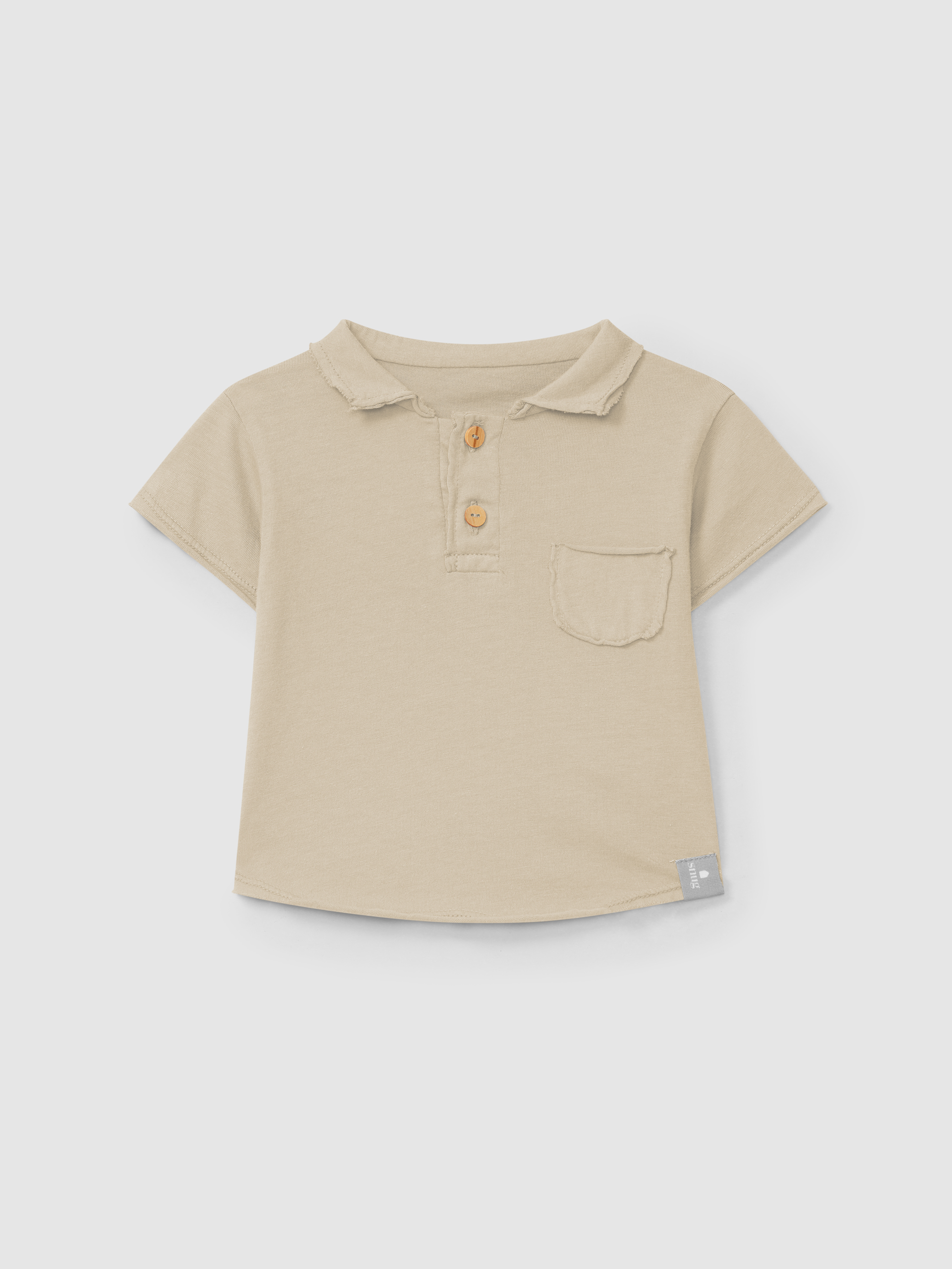 Plain polo shirt with pocket