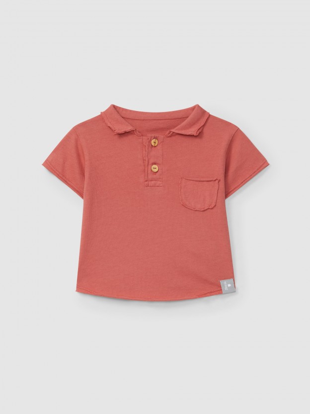 Polo com bolso liso