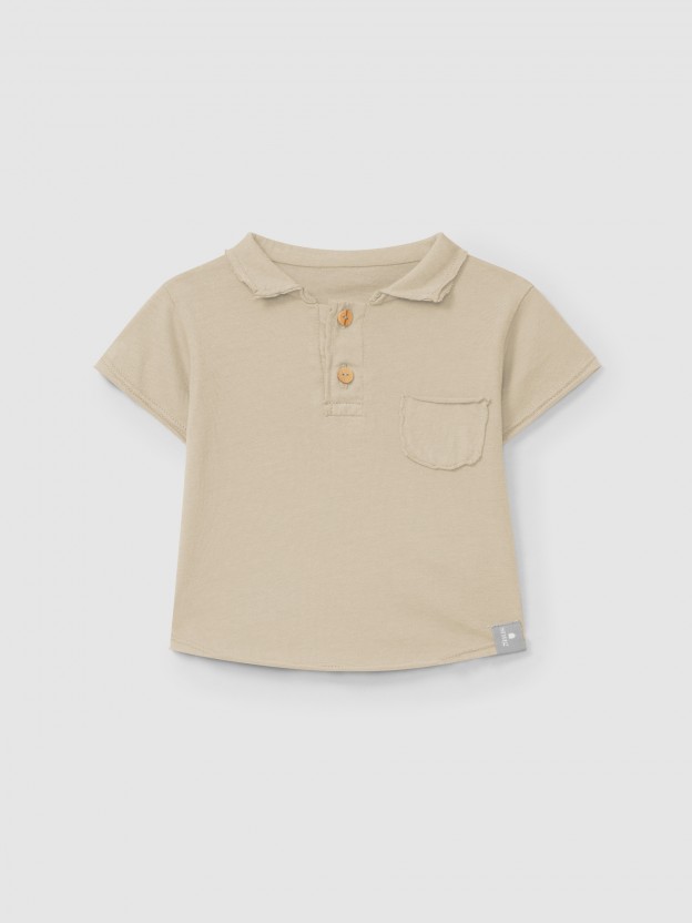 Polo com bolso liso Polo com bolso liso