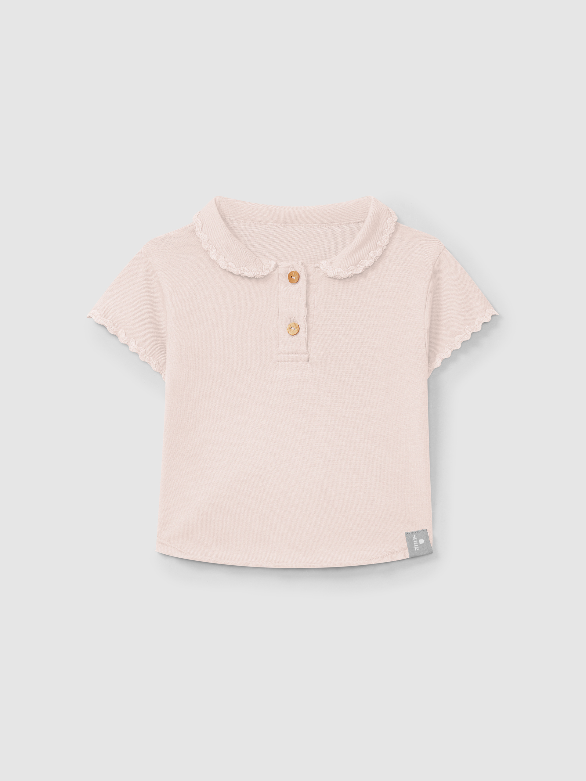 Polo liso con detalle de zigzag