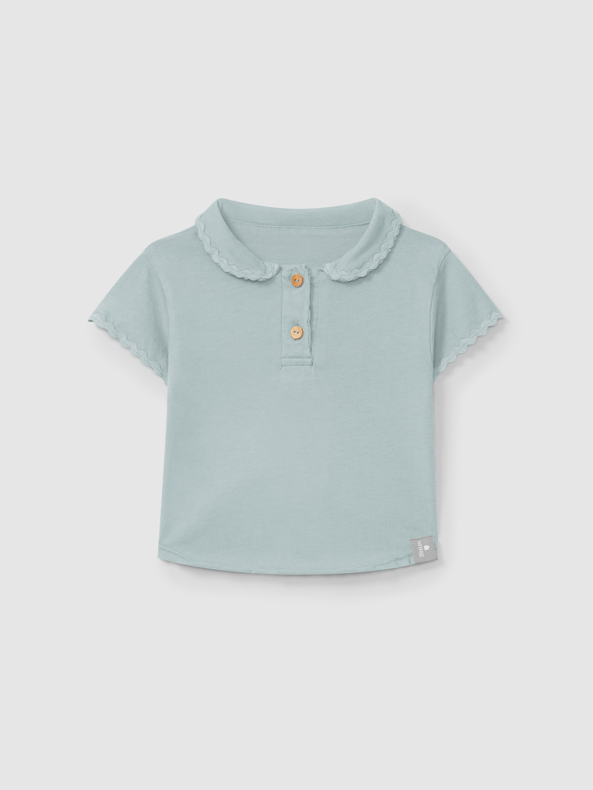 Polo liso com detalhe de espiguilha