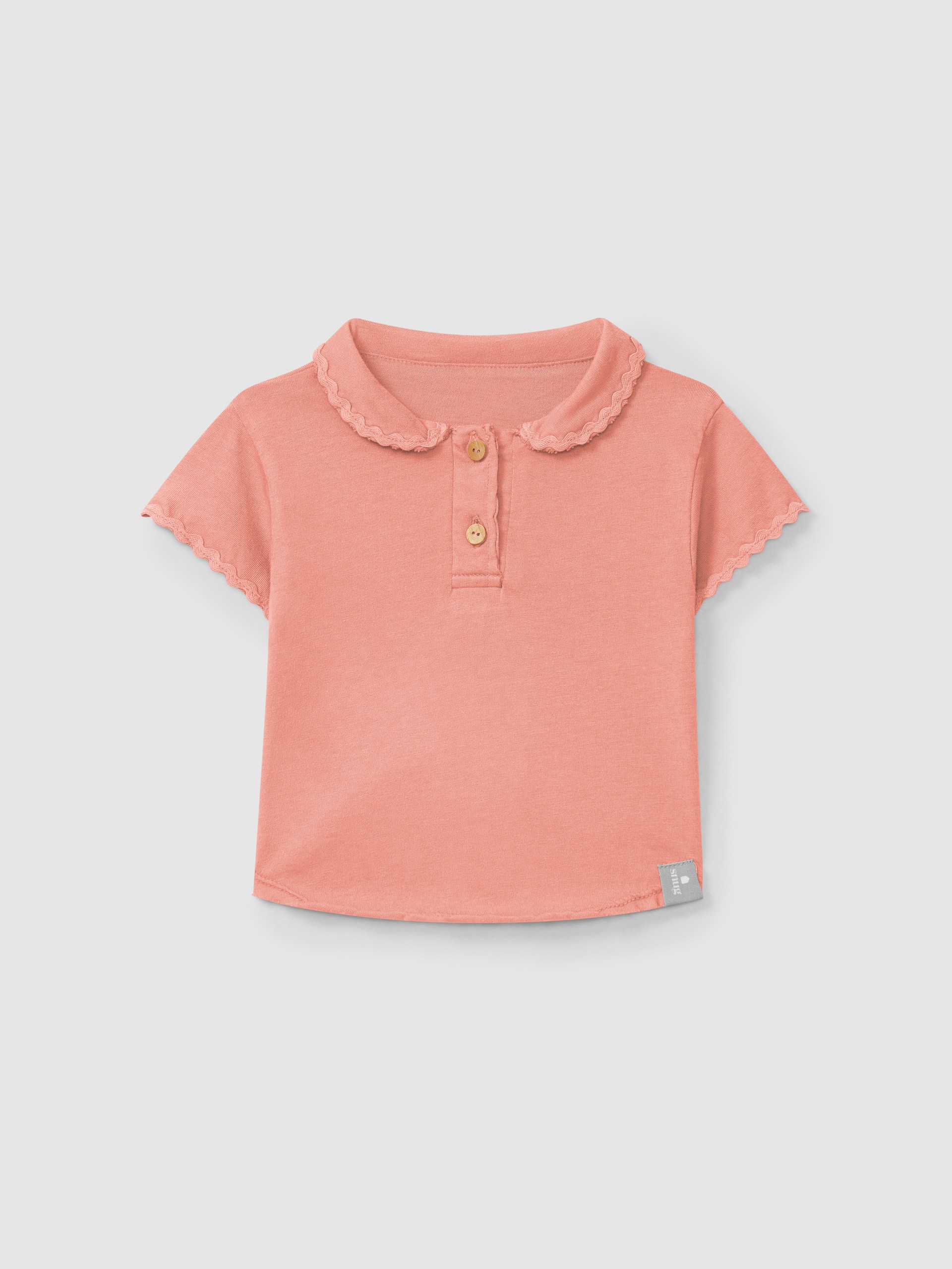 Polo liso com detalhe de espiguilha