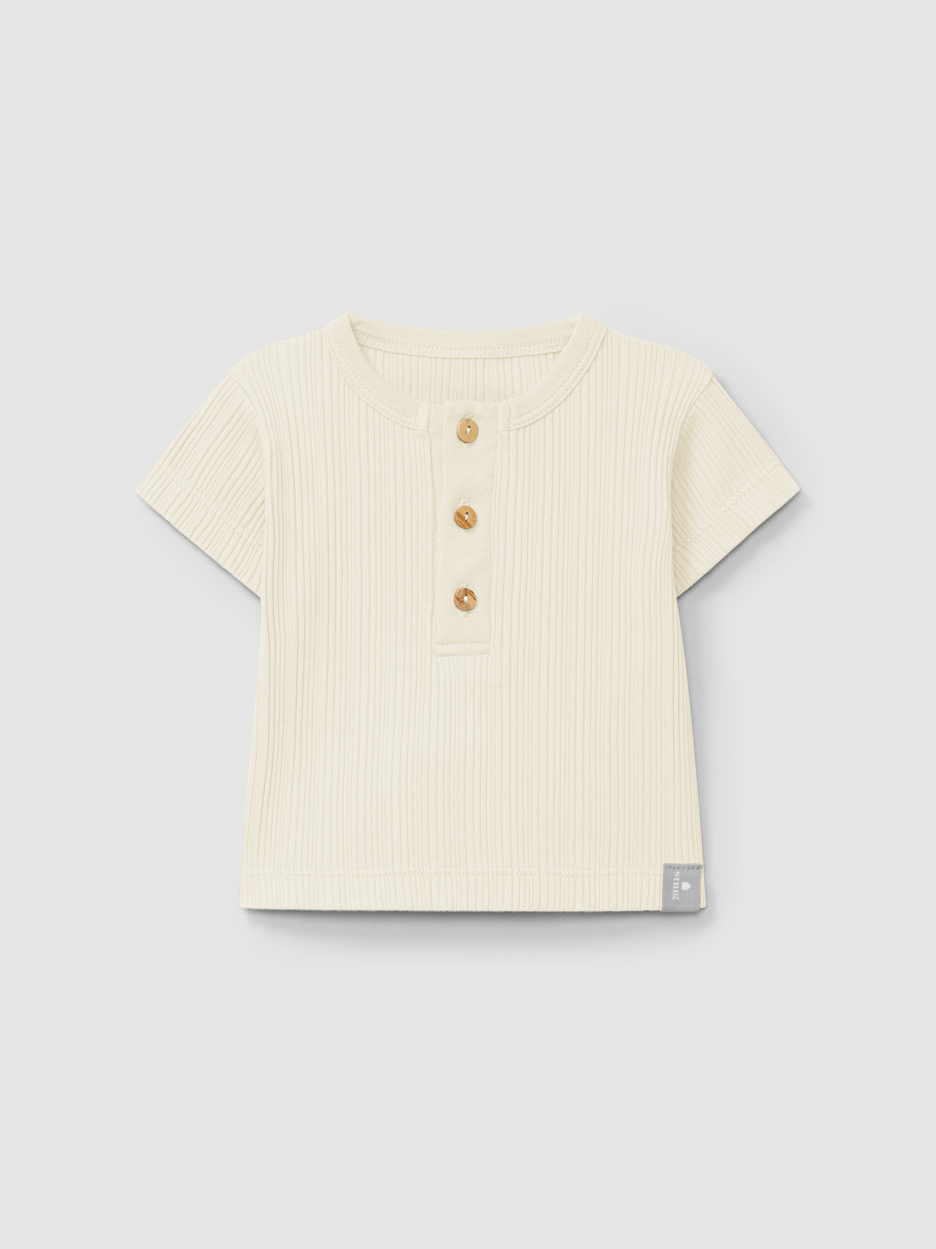 T-shirt em malha canelada