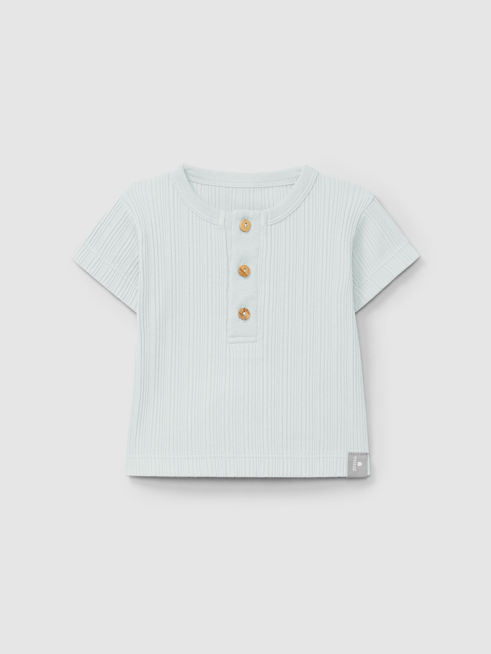 T-shirt em malha canelada