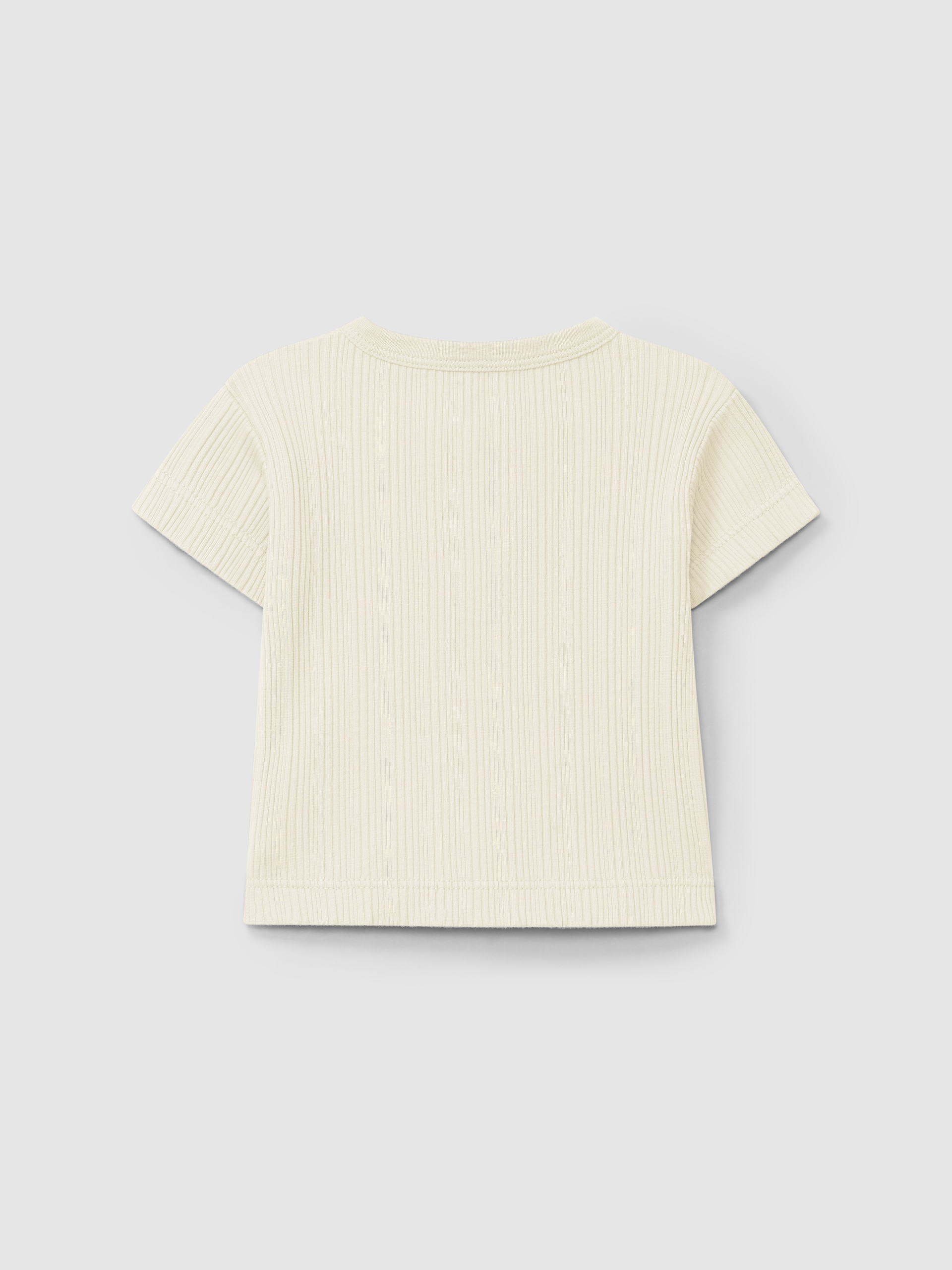 T-shirt em malha canelada