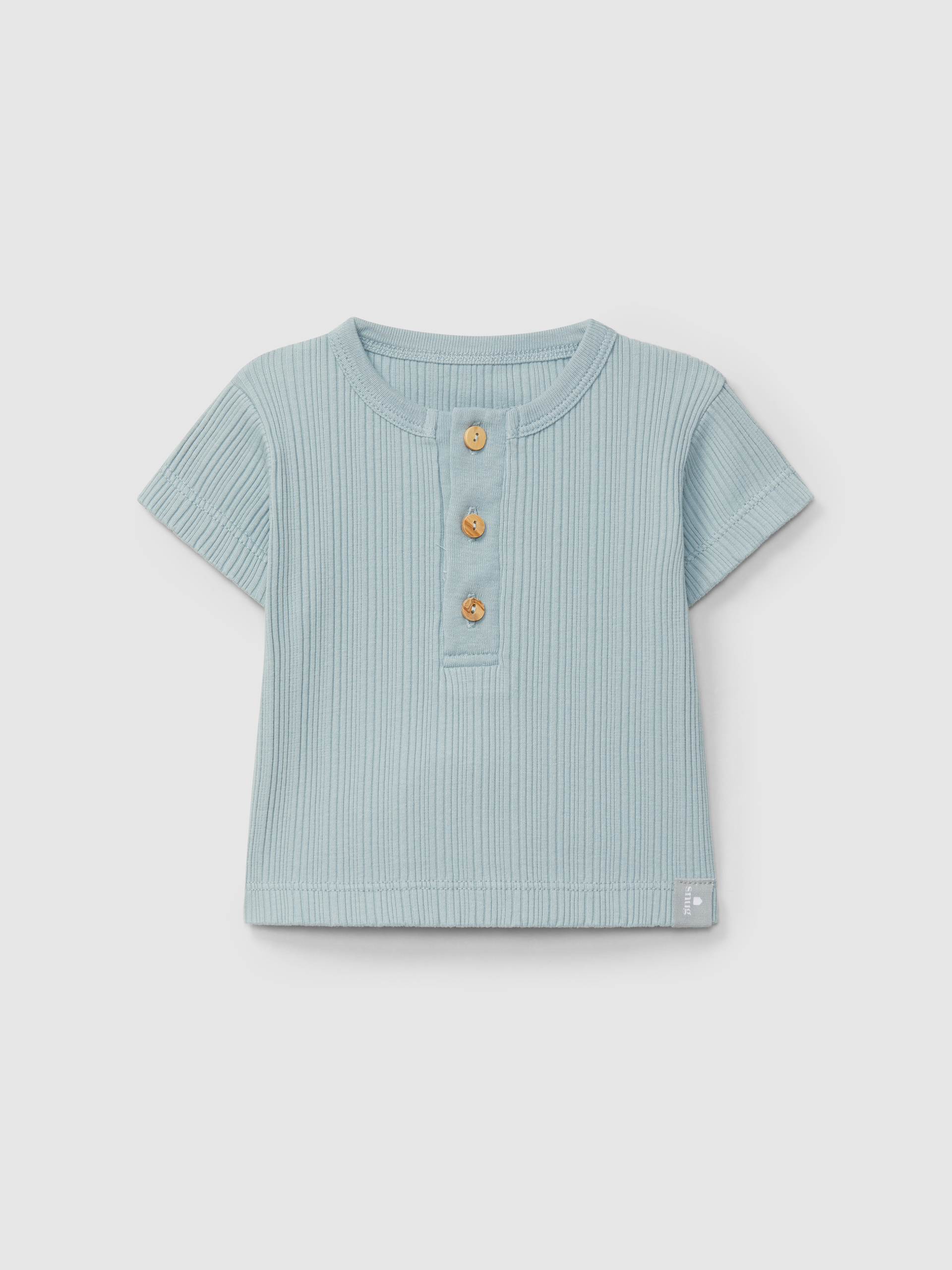 T-shirt em malha canelada