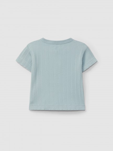 Camiseta en punto acanalado Camiseta en punto acanalado