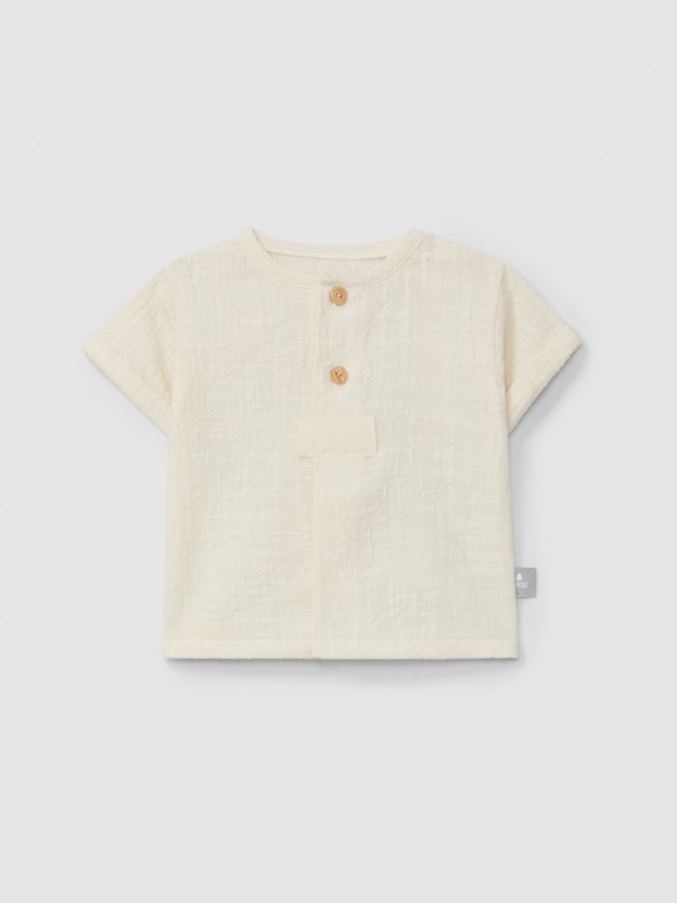Camisa efeito natural