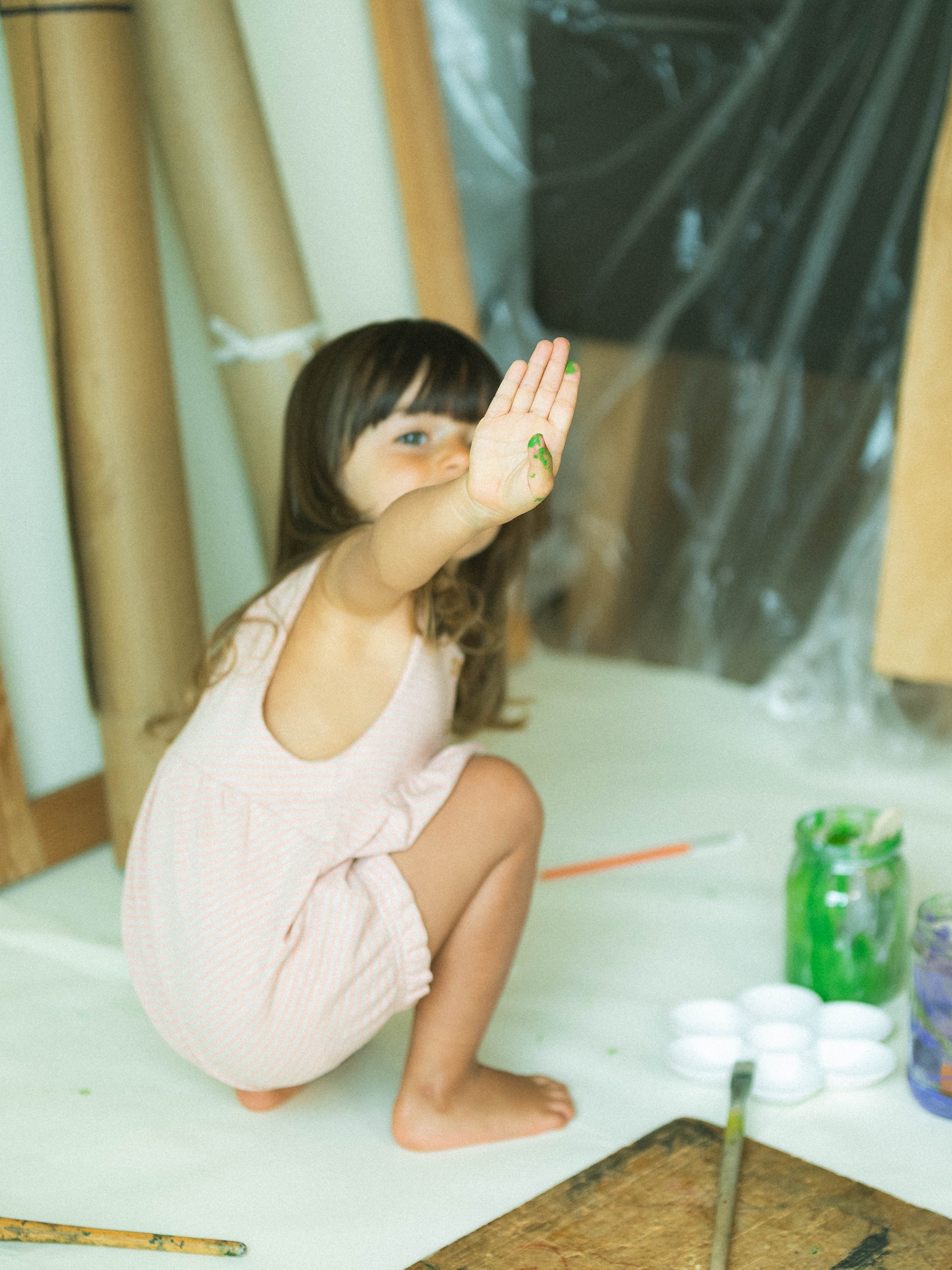 Cotton striped shortie